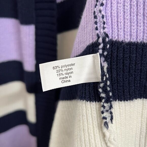 Lane Bryant Open-Front Stripe Cardigan - Picture 10 of 11